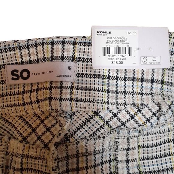 SO good for life. Wide leg, high‎ rise, relaxed fit dress pants. Sz15 - Picture 7 of 11